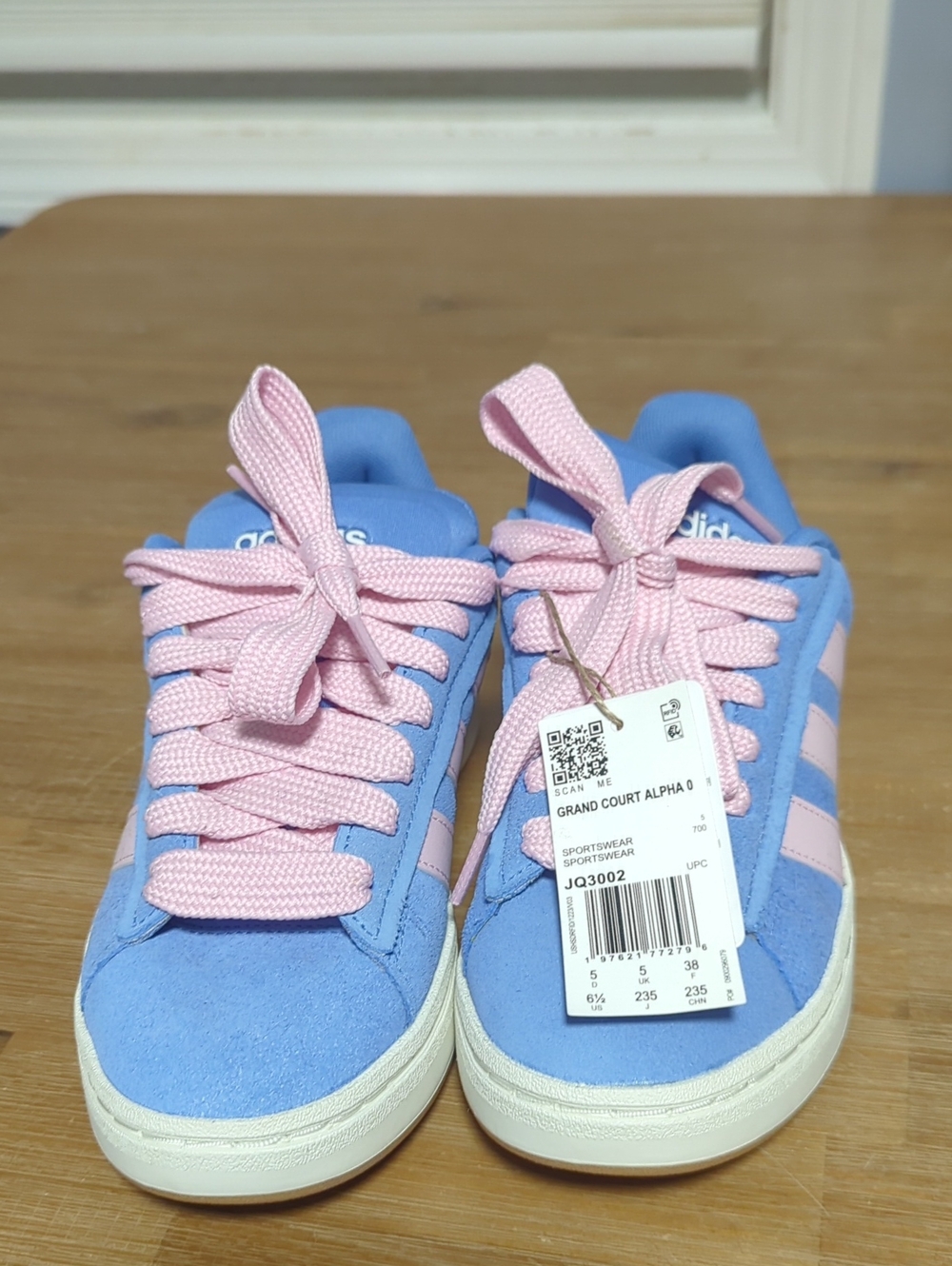 Adidas Grand Court Alpha Sneakers - Light Blue & Pink